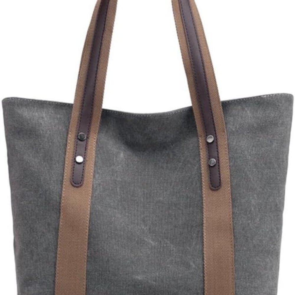 Women's Canvas Shoulder Bag Casual Tote Purse Work Bag Handbag Large Capacity